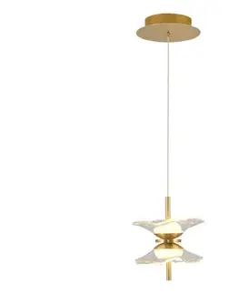 Svietidlá  LED luster na lanku BUTTERFLY 2xLED/5W/230V 3000K zlatý 414LRC1357