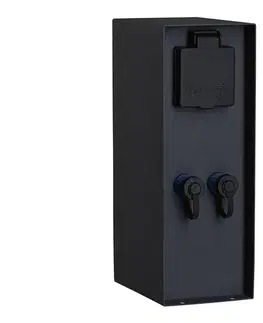 Záhradné lampy Paulmann 94700 - Vonkajší zásuvkový stĺpik RIO 2Z SCHUKO 230V IP44 94700
