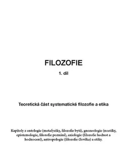 Sociológia, etnológia Filosofie - 1. díl - Jana Volfova