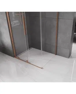 Sprchovacie kúty MEXEN/S - Velár sprchovací kút 90 x 70, transparent, kartáčovaná meď 871-090-070-01-65