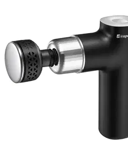 Masážne prístroje Masážna pištoľ s hrejivým/chladivým nadstavcom inSPORTline ChillFrost • 1800 mAh • 1600-2800 rpm • až 6 mm čierna
