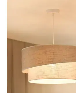 Svietidlá BRILAGI - Luster na lanku DOVER SHINE 1xE27/15W/230V pr. 50 cm šedá/krémová 608145