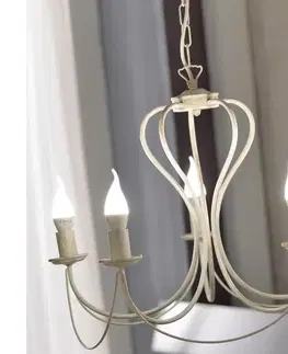 Svietidlá ONLI - Luster na reťazi CANDELA 5xE14/6W/230V biela 4236/5A