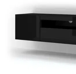 TV stolíky ArtBm TV stolík AURA 200 | čierny lesk