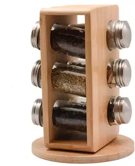 Dekorácie a bytové doplnky Stojan na koreniny bambus 16*22cm sh02616b