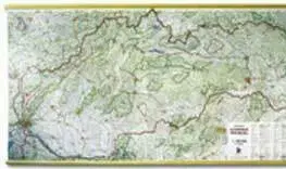 Slovensko a Česká republika SR nástenná mapa 1:400 000 lamino+lišta FB