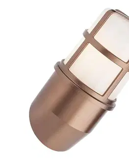 Svietidlá Redo 90203 - Vonkajšie nástenné svietidlo TRITON 1xE27/28W/230V IP54 meď 90203