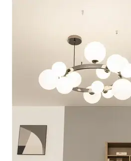 Svietidlá BRILAGI - LED luster na lanku MILLA 15xG9/3W/230V čierny chróm/biela 6010-15CW