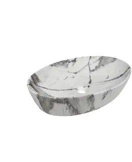 Umývadlá INVENA - Umývadlo na dosku KAFE TREND 61 cm mramor béžovohnedá CE-62-721-C
