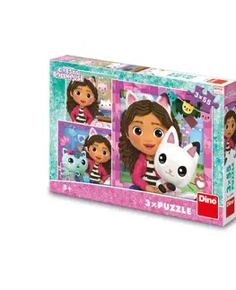 Do 49 dielikov Dino Toys Puzzle Gabi a kamaráti 3x55 Dino