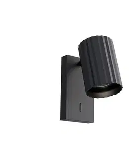 Svietidlá Redo 01-2549 - Nástenné bodové svietidlo DELPHI 1xGU10/7W/230V čierne 01-2549
