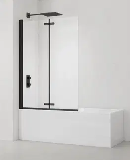 Sprchové dvere Vaňová zástena SAT SK 150x105 cm čierna SATVZSKNEW105C SATVZSKNEW105C