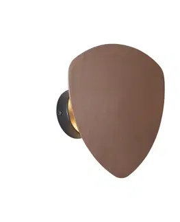 Nástenné osvetlenie Dizajnové nástenné svietidlo bronzové organické 20 cm 2-svetlá - Pulley