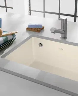 Kuchynské drezy VILLEROY & BOCH VILLEROY & BOCH - Keramický drez Villeroy &amp; Boch podstavný Subway 60 SU, 331001FU, Ivory 331001FU