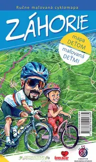 Slovensko a Česká republika Záhorie - Ručne maľovaná cyklomapa