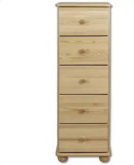 Komody do spálne Komoda z Borovice KD116 surová