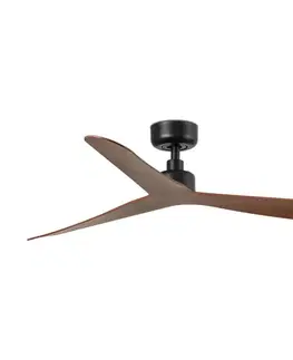 Ventilátory FARO Barcelona FARO 34197-Stropný látor ROCKER M, priemer 132 cm, hnedo-čierny + diaľkové ovládanie 34197