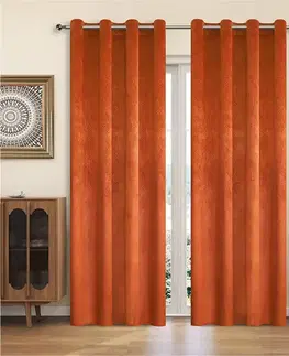 Závesy do spálne Záves na kolieskach YC11940/200G/116/140X250 cm oranžový