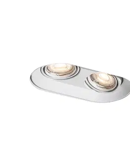 Zapustené svietidlá Okrúhle zapustené bodové svetlo biele GU10 50 mm 2-svetlo - Hubs