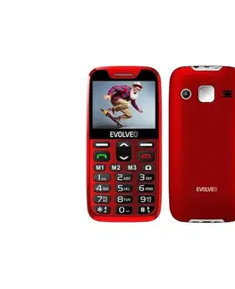 Predlžovacie káble Evolveo - EasyPhone XR 4G mobilný telefón pre seniorov červený EP-601-XR-RD