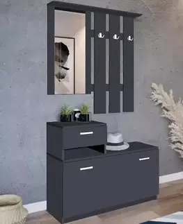 Spálňové šatníkové skrine Predsieňový nábytok Vegas čierna