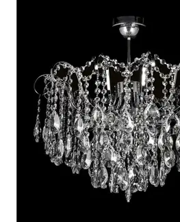 Svietidlá  Krištáľový luster na tyči 6xE27/60W/230V W-E 1427/6 CH, ?550 X H550