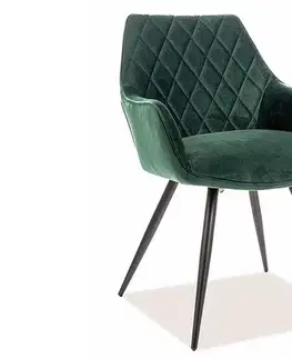 Stoličky Jedálenské kreslo LINEA VELVET Signal