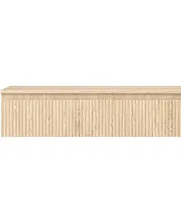 Kúpeľňový nábytok MEXEN/S - Rivel kúpeľňová skrinka pod umývadlo 120 cm s doskou, 1 šuplík, reliéf, dub 91A20-12023-1-BFC81