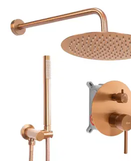 Sprchy a sprchové panely REA - Podomietková sprchová sada Lungo Copper Brush + BOX REA-P8809