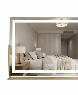 Kúpeľňové zrkadlá REA - Zrkadlo LED STUDIO L.Gold 58x45 HOM-01801