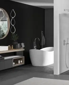 Sprchové dvere MEXEN/S - KIOTO Sprchová zástena WALK-IN 70x200 cm 8 mm, chróm, transparent 800-070-101-01-00