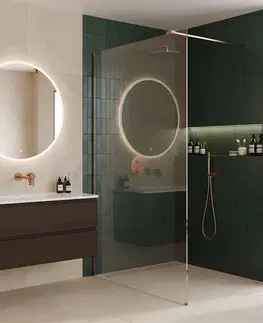 Sprchové dvere REA/S - Sprchová zástena Flexi Transparent / Brush Copper 140 KPL-K99377
