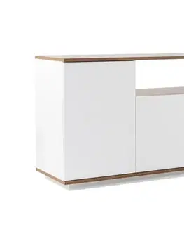 Komody Konzolový stolík Arista - White, Walnut