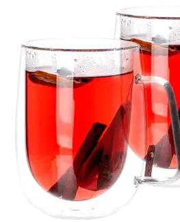 Hrnčeky a šálky KONDELA Hotcolder Typ 26 termo šálka (2 ks) 480 ml priehľadná