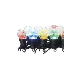 LED osvetlenie  Vonkajší LED dekoračný reťazec 50×LED/10m IP44 priehľadný DCPM01