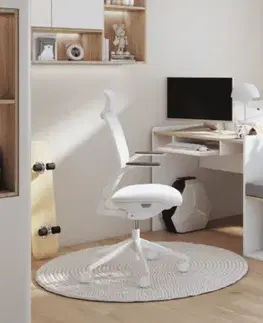Postele ArtBed Detská vyvýšená posteľ so stolíkom MEGAN | biela 80 x 180 cm
