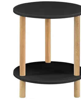 Konferenčné stolíky s úložným priestorom Konferenčný Stolík Gc7405 35x35x43 Čierna/Prírodná