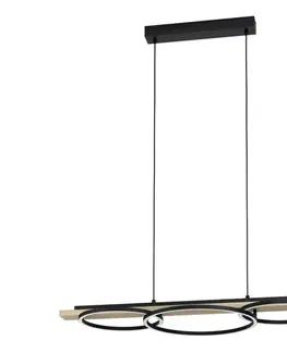 Svietidlá Eglo 901714-LED Stmievateľný luster BOYAL 2xLED/12,5W/230V+LED/15,5W béžová/čierna 901714