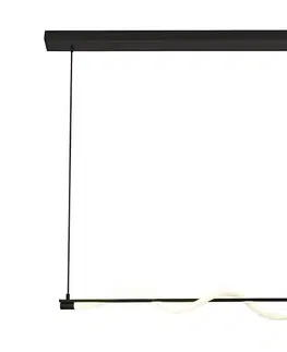 Svietidlá Searchlight 57211BK - LED Luster na lanku SERPENT LED/15W/230V čierna 57211BK