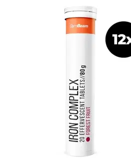 Multiminerály GymBeam Iron Complex šumivý 12 x 20 tab lesné ovocie