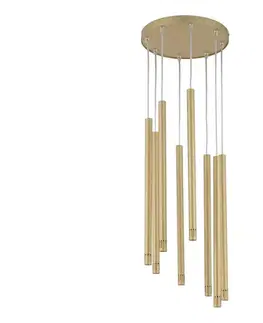 Svietidlá  Luster na lanku STALACTITE LASER 8xG9/3W/230V zlatá 33233