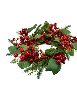 Vianočné dekorácie Vianočný veniec Bezinka, 30 cm
