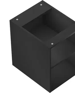Kúpeľňový nábytok MEXEN - Box-A otvorená skrinka s policou 35, čierna mat 91AX2-0350-470-0-71
