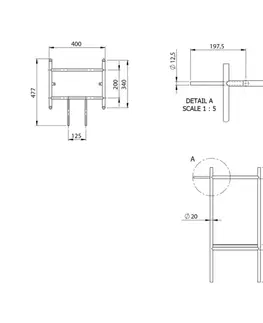 Kúpeľňový nábytok SAPHO - PUNO podstavec pod umývadlo 400x820x360, čierna SKA570-2