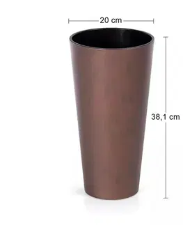 Kvetináče a truhlíky NABBI DTUS200C plastový kvetináč 20 cm hrdzavá