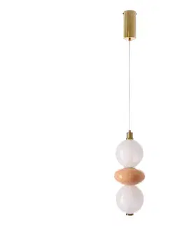 Svietidlá  LED Luster na lanku FLORES LED/12W/230V zlatá/oranžová 32-50649