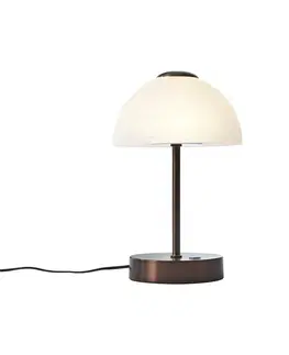 Stolné lampy Dizajnová stolná lampa tmavý bronz vrátane LED stmievateľná - Joya