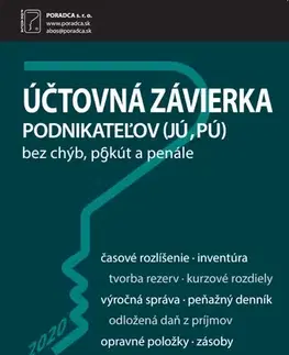 Dane, účtovníctvo Účtovná závierka v JÚ a PÚ (Účtovná závierka pre podnikateľov za rok 2020) - Ivana Hudecová
