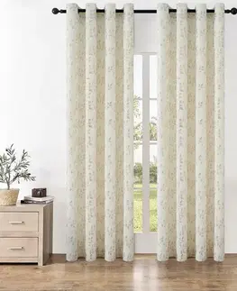 Závesy 4Home Zatemňovací záves Floral, 150 x 250 cm