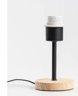 Lampy BRILAGI - Stolná lampa NUBILA WOOD 1xE27/25W/230V dub/čierna BRI134
